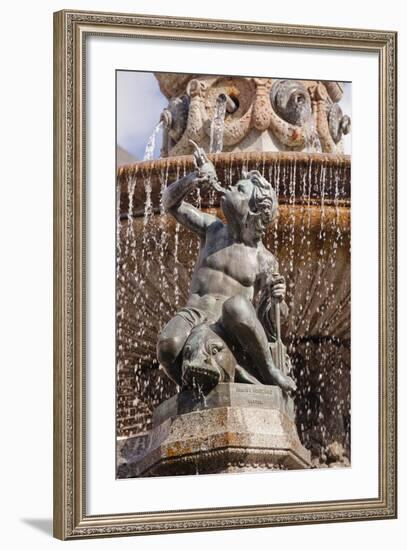 The Fountain in Place Royale in the Centre of Nantes, Loire-Atlantique, France, Europe-Julian Elliott-Framed Photographic Print