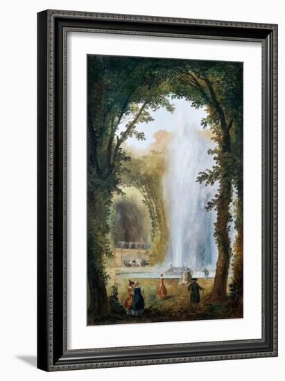 The Fountain in the Grove of the Muses at the Chateau De Marly-Hubert Robert-Framed Giclee Print