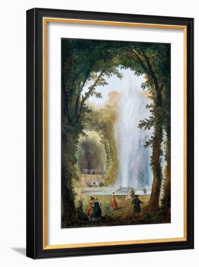 The Fountain in the Grove of the Muses at the Chateau De Marly-Hubert Robert-Framed Giclee Print