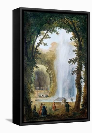 The Fountain in the Grove of the Muses at the Chateau De Marly-Hubert Robert-Framed Premier Image Canvas