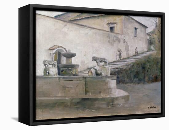 The Fountain, Italy-Carl Holsoe-Framed Premier Image Canvas