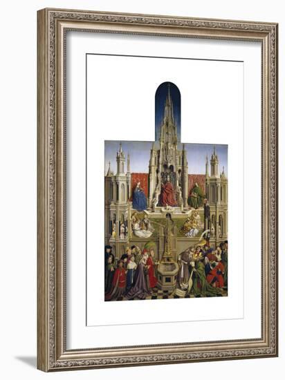 The Fountain of Grace and the Triumph of Ecclesia over the Synagogue, 1430-Jan van Eyck-Framed Giclee Print