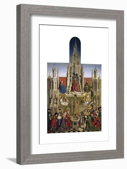 The Fountain of Grace and the Triumph of Ecclesia over the Synagogue, 1430-Jan van Eyck-Framed Giclee Print