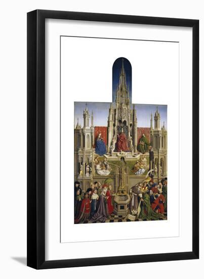 The Fountain of Grace and the Triumph of Ecclesia over the Synagogue, 1430-Jan van Eyck-Framed Giclee Print