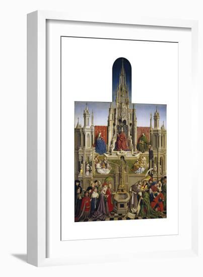 The Fountain of Grace and the Triumph of Ecclesia over the Synagogue, 1430-Jan van Eyck-Framed Giclee Print