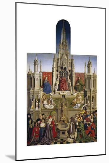 The Fountain of Grace and the Triumph of Ecclesia over the Synagogue, 1430-Jan van Eyck-Mounted Giclee Print