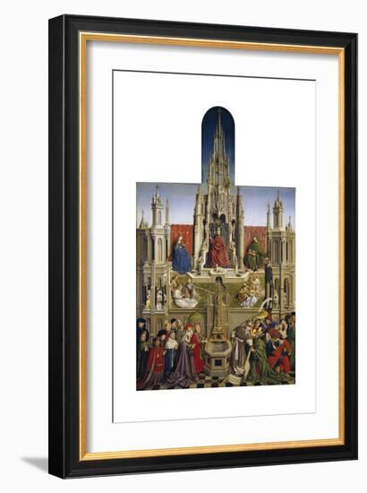 The Fountain of Grace and the Triumph of Ecclesia over the Synagogue, 1430-Jan van Eyck-Framed Giclee Print