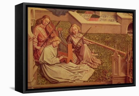 The Fountain of Grace, Detail of Three Angel Musicians-Jan van Eyck-Framed Premier Image Canvas