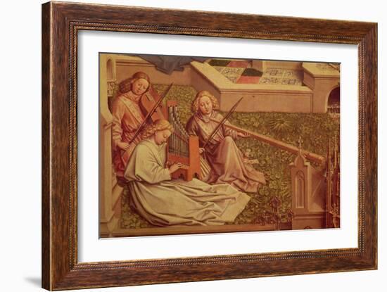 The Fountain of Grace, Detail of Three Angel Musicians-Jan van Eyck-Framed Giclee Print