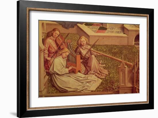 The Fountain of Grace, Detail of Three Angel Musicians-Jan van Eyck-Framed Giclee Print