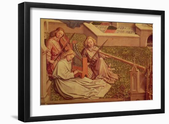 The Fountain of Grace, Detail of Three Angel Musicians-Jan van Eyck-Framed Giclee Print