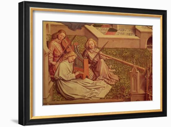 The Fountain of Grace, Detail of Three Angel Musicians-Jan van Eyck-Framed Giclee Print