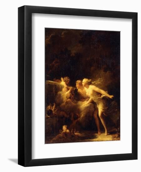 The Fountain of Love, 1780's-Jean-Honoré Fragonard-Framed Giclee Print