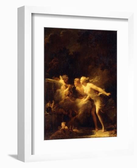 The Fountain of Love, 1780's-Jean-Honoré Fragonard-Framed Giclee Print