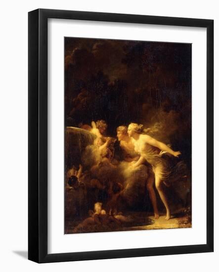 The Fountain of Love, 1780's-Jean-Honoré Fragonard-Framed Giclee Print