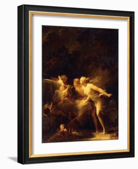 The Fountain of Love, 1780's-Jean-Honoré Fragonard-Framed Giclee Print