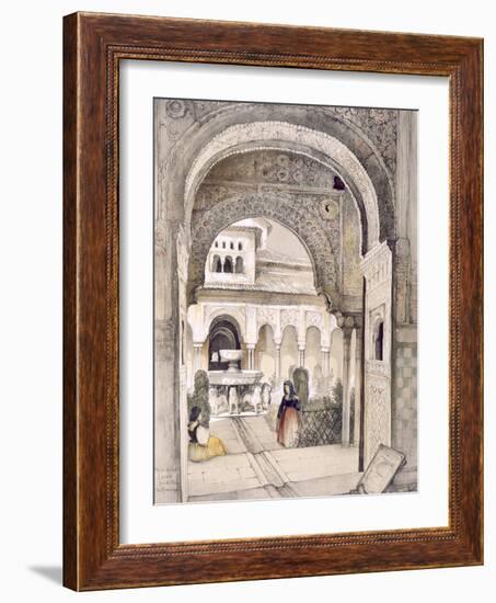 The Fountain of the Lions, from the Hall of the Abencerrajes-John Frederick Lewis-Framed Giclee Print