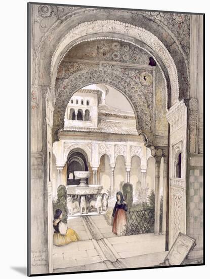 The Fountain of the Lions, from the Hall of the Abencerrajes-John Frederick Lewis-Mounted Giclee Print