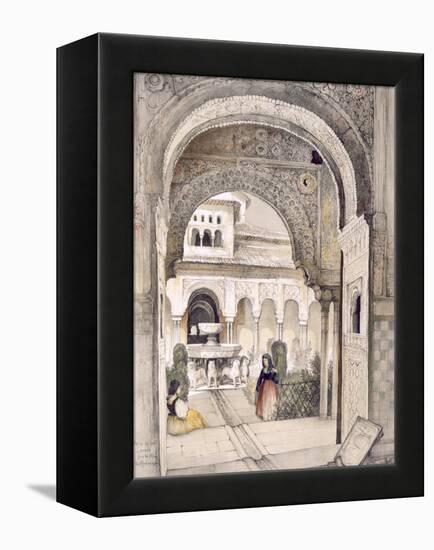 The Fountain of the Lions, from the Hall of the Abencerrajes-John Frederick Lewis-Framed Premier Image Canvas