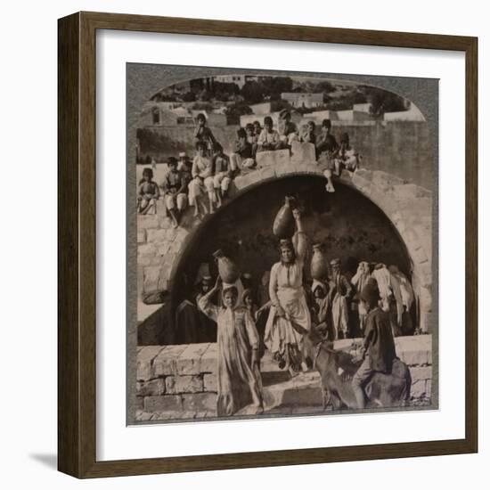 'The Fountain of the Virgin, Nazareth', c1900-Unknown-Framed Photographic Print