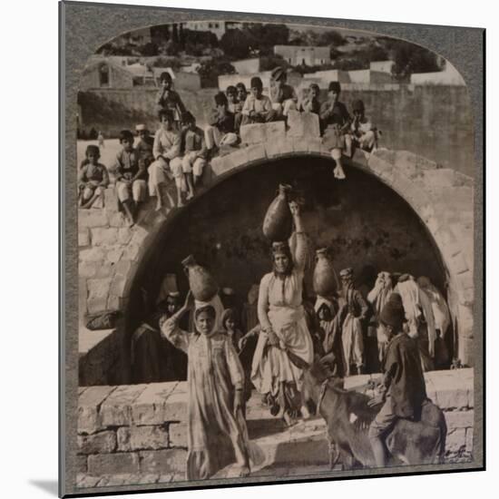 'The Fountain of the Virgin, Nazareth', c1900-Unknown-Mounted Photographic Print