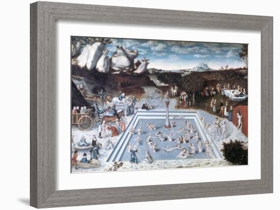 The Fountain of Youth, 1546-Lucas Cranach the Elder-Framed Giclee Print