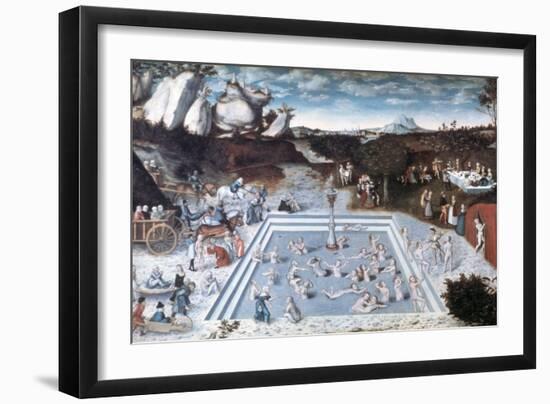 The Fountain of Youth, 1546-Lucas Cranach the Elder-Framed Giclee Print