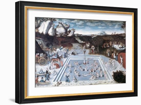 The Fountain of Youth, 1546-Lucas Cranach the Elder-Framed Giclee Print