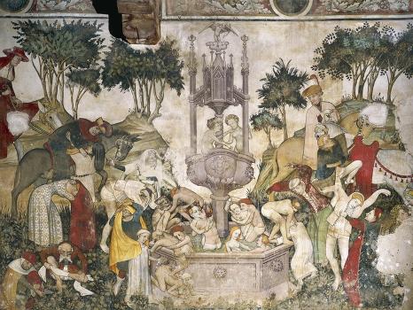 The Fountain of Youth, Detail of 15th Century Fresco, Castle of Manta,  Saluzzo, Piedmont, Italy' Giclee Print | Art.com