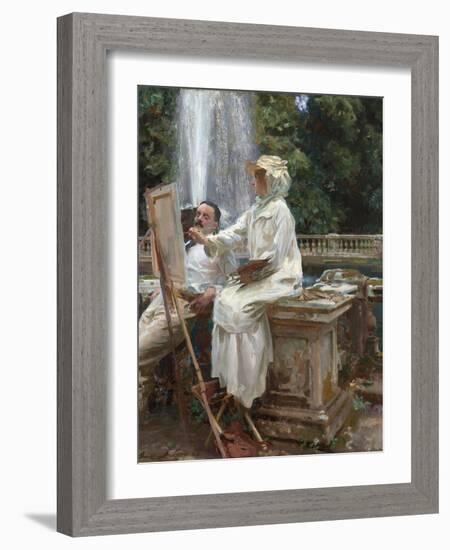 The Fountain, Villa Torlonia, Frascati, Italy, 1907-John Singer Sargent-Framed Giclee Print