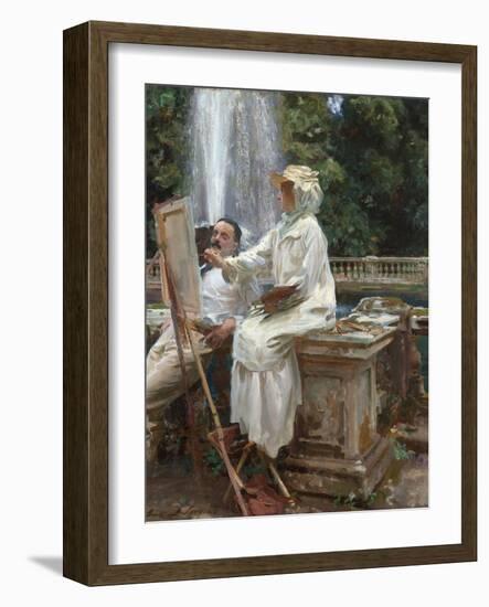 The Fountain, Villa Torlonia, Frascati, Italy, 1907-John Singer Sargent-Framed Giclee Print