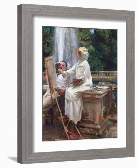 The Fountain, Villa Torlonia, Frascati, Italy by John Singer Sargent-John Singer Sargent-Framed Giclee Print