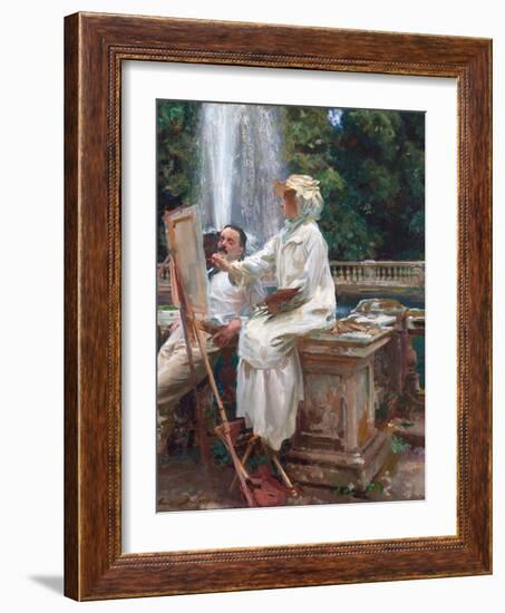 The Fountain, Villa Torlonia, Frascati, Italy by John Singer Sargent-John Singer Sargent-Framed Giclee Print