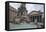 The fountain with statues frames the ancient temple of Pantheon, UNESCO World Heritage Site, Rome, -Roberto Moiola-Framed Premier Image Canvas