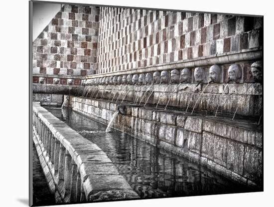 The Fountain with the 99 Spouts-Andrea Costantini-Mounted Photographic Print