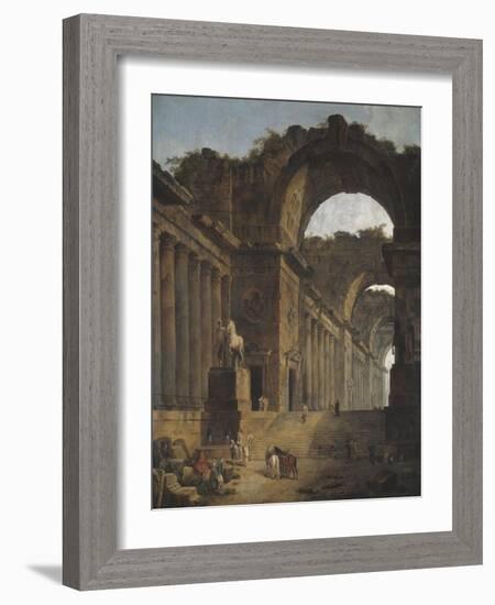 The Fountains, 1787-88-Hubert Robert-Framed Giclee Print