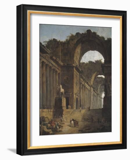 The Fountains, 1787-88-Hubert Robert-Framed Giclee Print