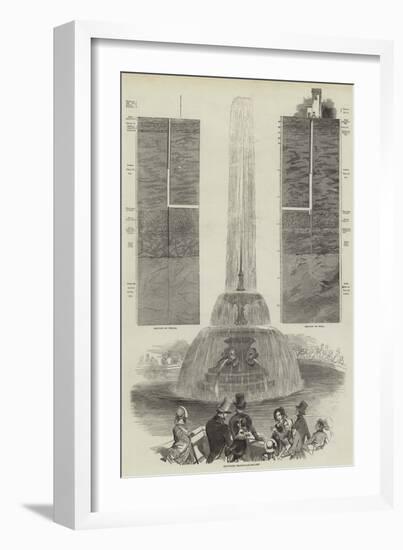 The Fountains in Trafalgar-Square-null-Framed Giclee Print