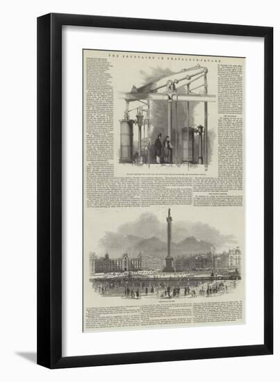 The Fountains in Trafalgar-Square-null-Framed Giclee Print