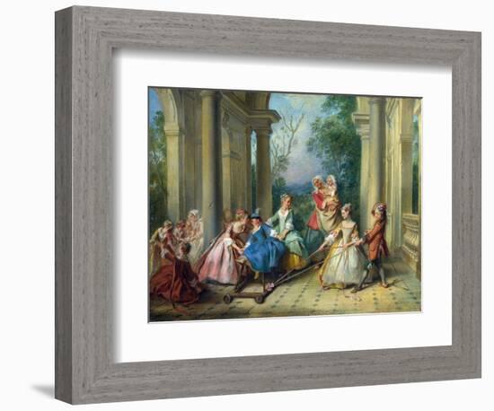 The Four Ages of Man: Childhood, C.1735 (Oil on Canvas)-Nicolas Lancret-Framed Giclee Print