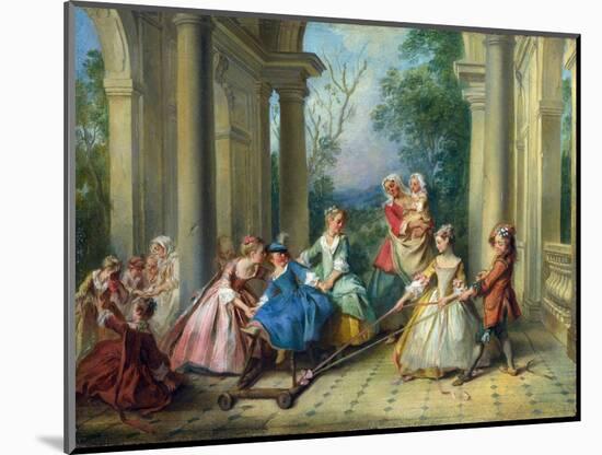 The Four Ages of Man: Childhood, C.1735 (Oil on Canvas)-Nicolas Lancret-Mounted Giclee Print