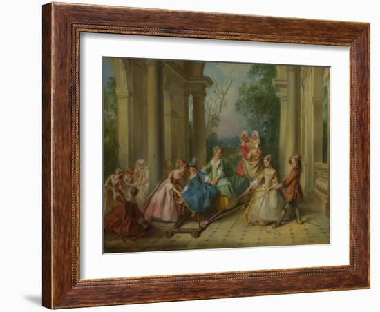 The Four Ages of Man: Childhood, Ca 1735-Nicolas Lancret-Framed Giclee Print