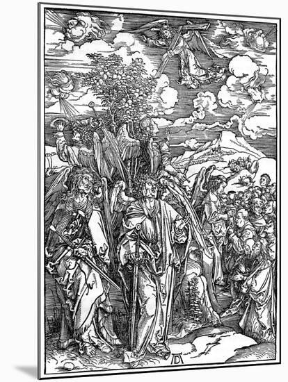 The Four Angels Holding the Winds, 1498-Albrecht Durer-Mounted Giclee Print