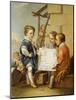 The Four Arts - Architecture-Carle van Loo-Mounted Giclee Print