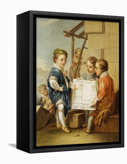 The Four Arts - Architecture-Carle van Loo-Framed Premier Image Canvas