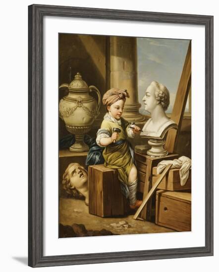 The Four Arts - Sculpture-Carle van Loo-Framed Giclee Print