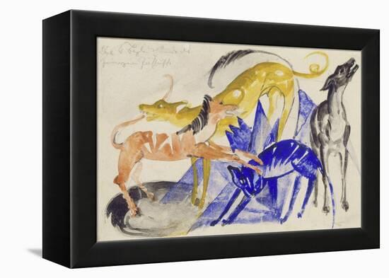 The Four Canine Companions of Prince Jussuf, 1914-Franz Marc-Framed Premier Image Canvas