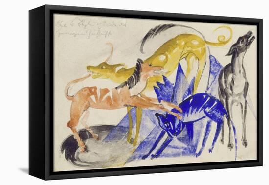 The Four Canine Companions of Prince Jussuf, 1914-Franz Marc-Framed Premier Image Canvas