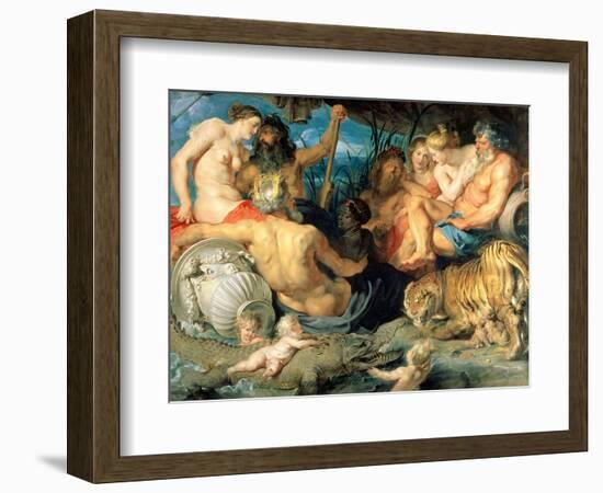 The Four Continents, 1615-Peter Paul Rubens-Framed Giclee Print