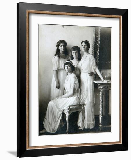 The Four Daughters of Tsar Nicholas II of Russia, 1910S-K von Hahn-Framed Giclee Print